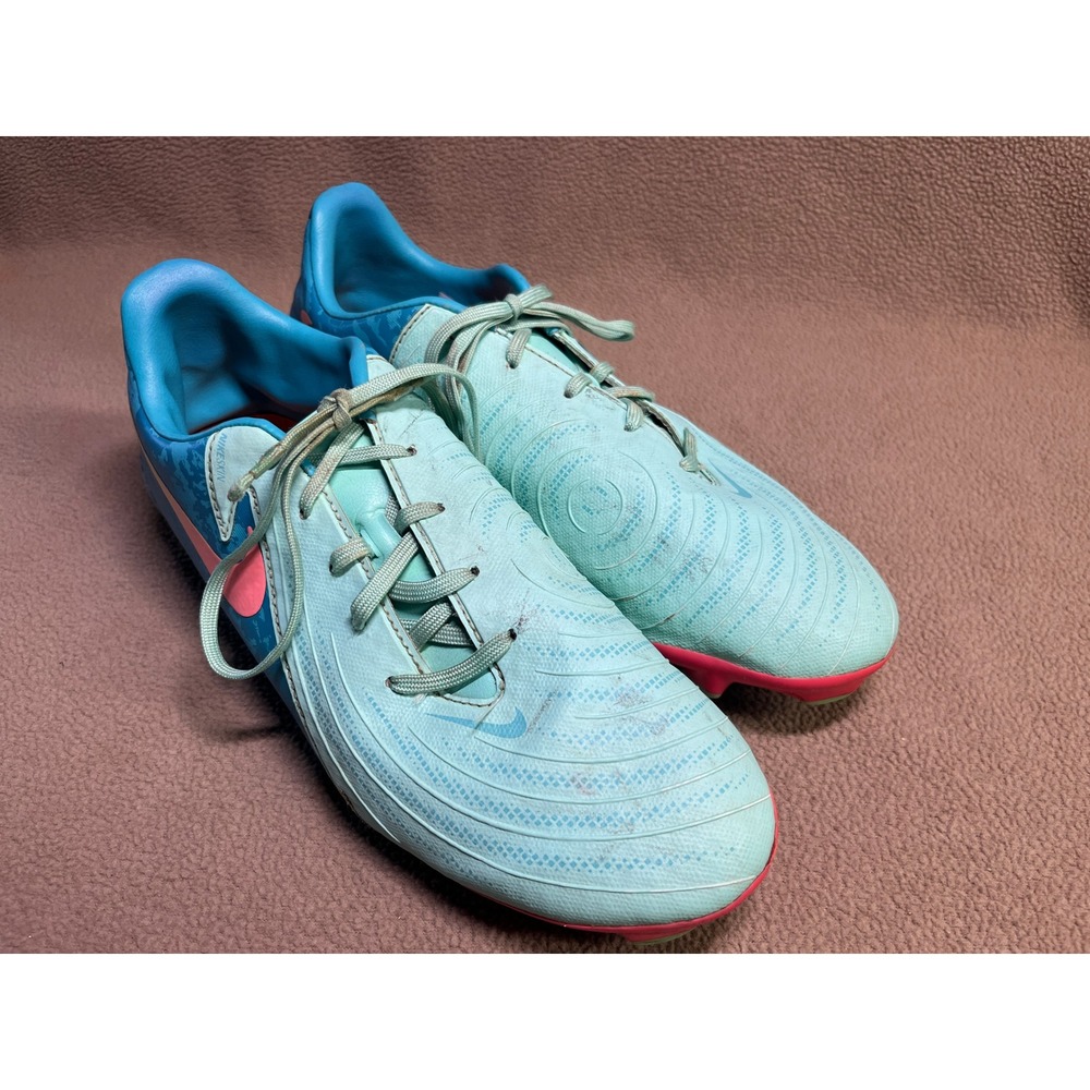 Nike Phantom GX II Academy FG/MG Soccer Cleats Green Glow Blue Youth 7